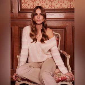 Sezane Ariel V-Neck Jumper